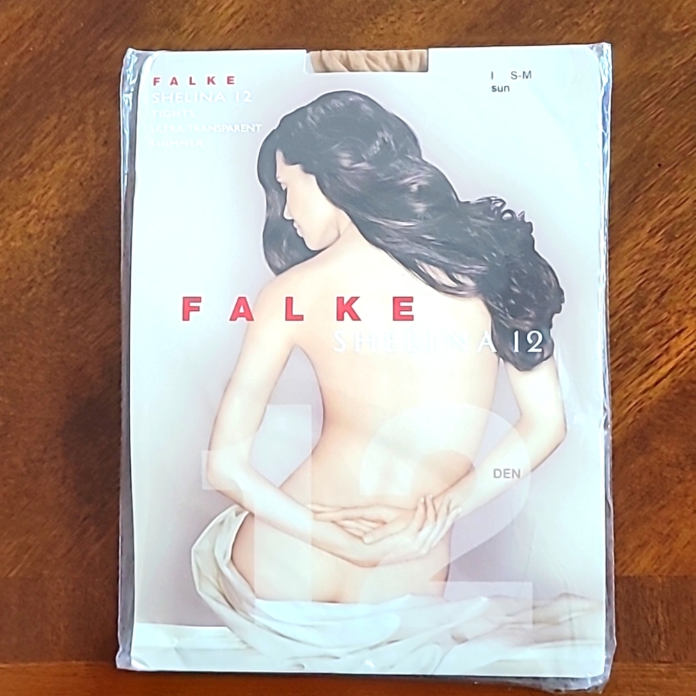 FALKE Shelina 12 Ultra Transparent Shimmer Tights SUN color DEN New